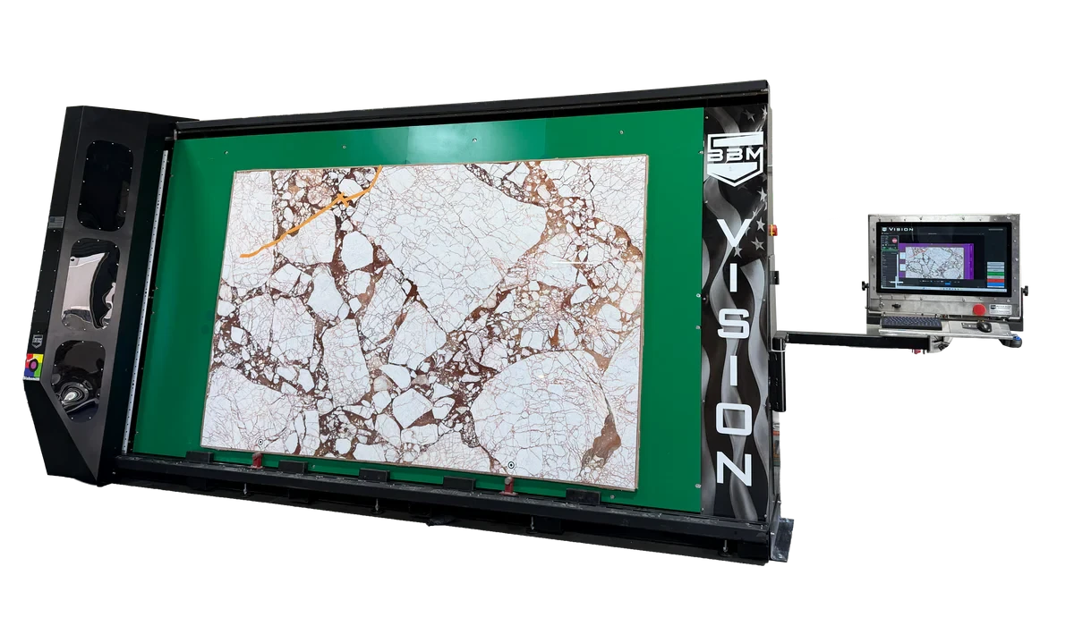 BBM Vision slab scanner with marble slab