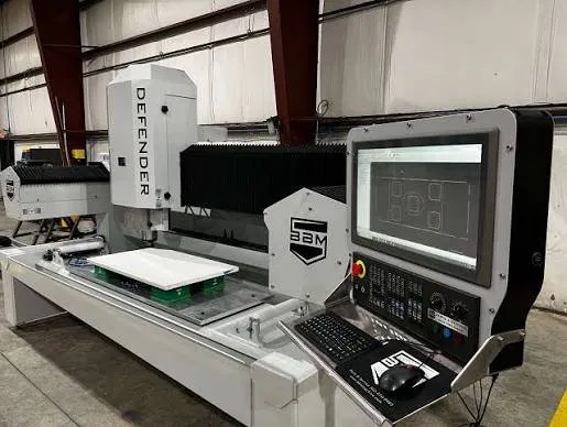 BBM Defender Compact CNC Stone Router in production shop
